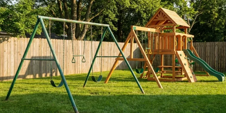metal vs wooden swing set