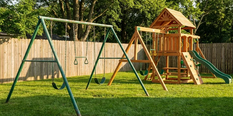 metal vs wooden swing set